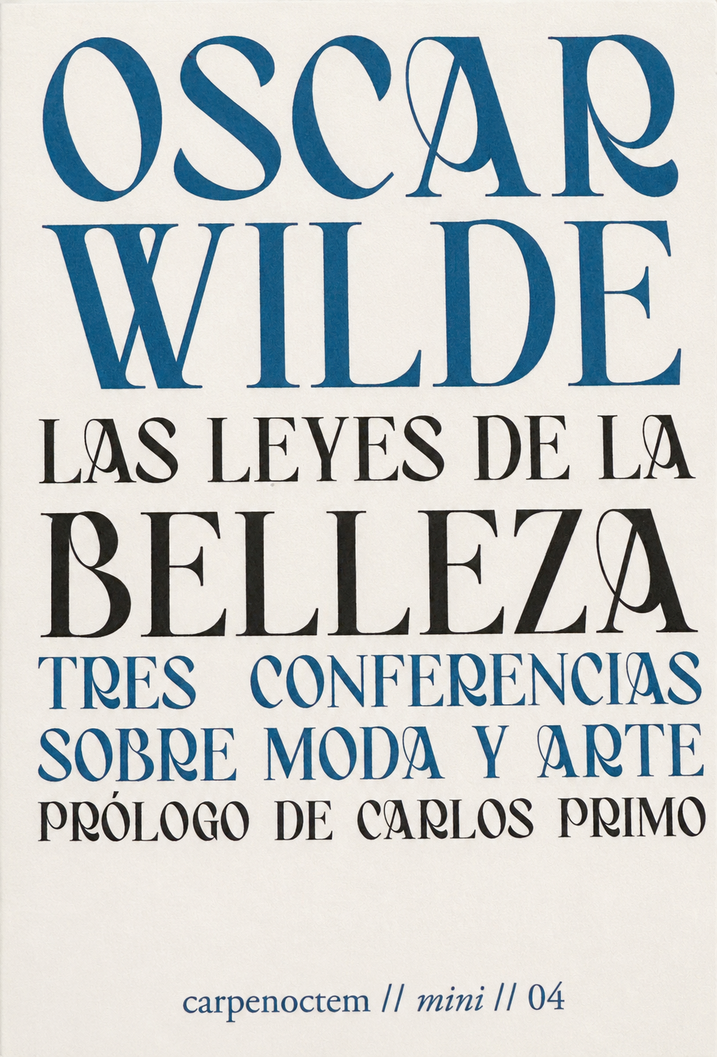 Cubierta de Las leyes de la Belleza, tres conferencias sobre moda y arte