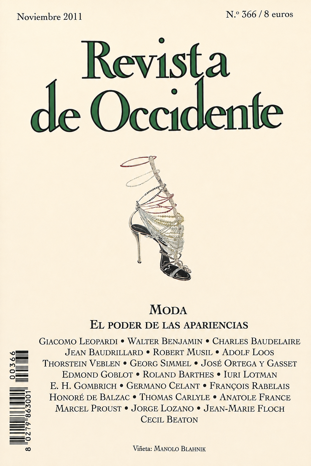 Cubierta de Revista de Occidente. Moda, el poder de las apariencias.
