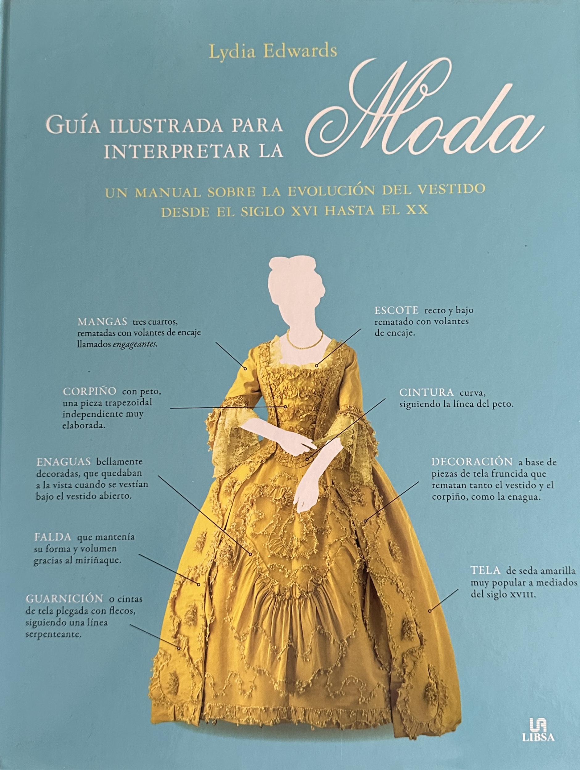 Cubierta de Guía ilustrada para interpretar la Moda. Un manual sobre la evolución del vestido desde el siglo XVI hasta el XX