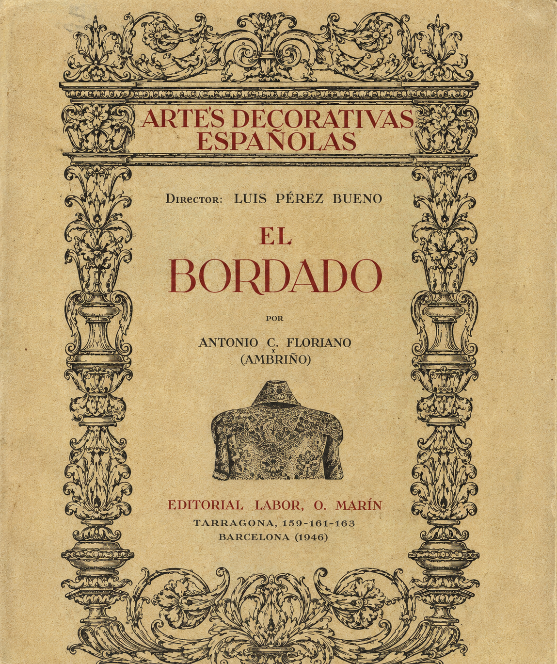 Cubierta de El bordado. Artes decorativas españolas