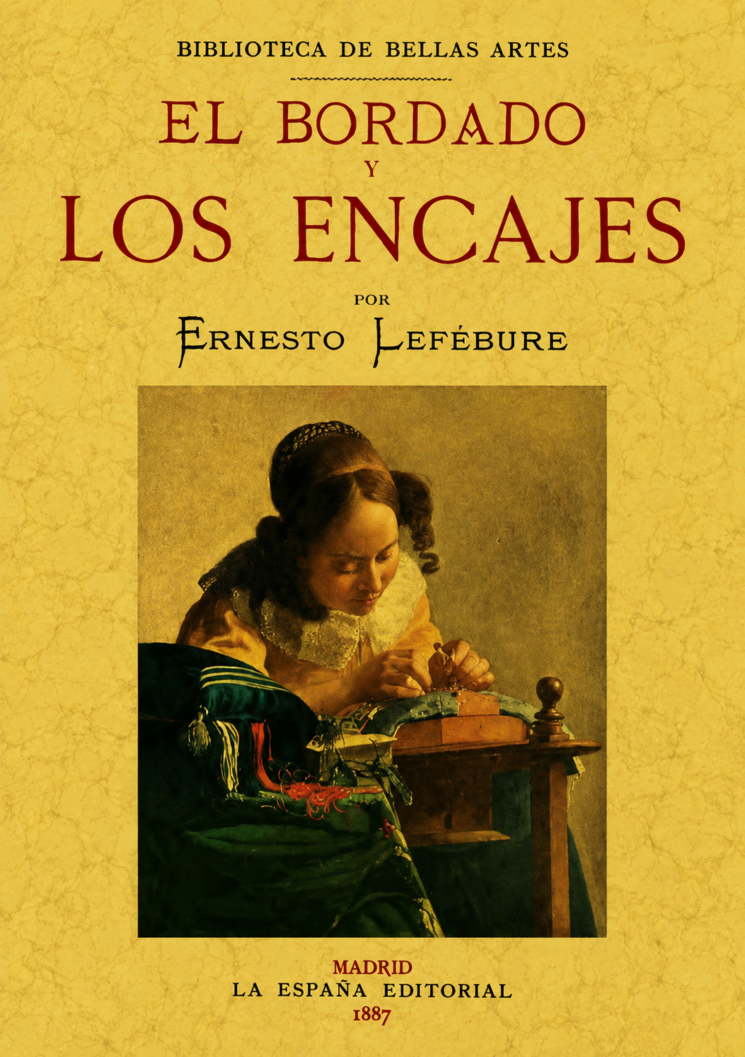 Cubierta de El bordado y los encajes